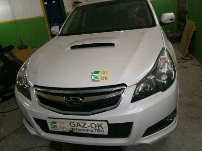 Установка ГБО на авто Subaru Legacy 2.5 TURBO 2012 газ на машину Gaz Ok Газ ОК Киев